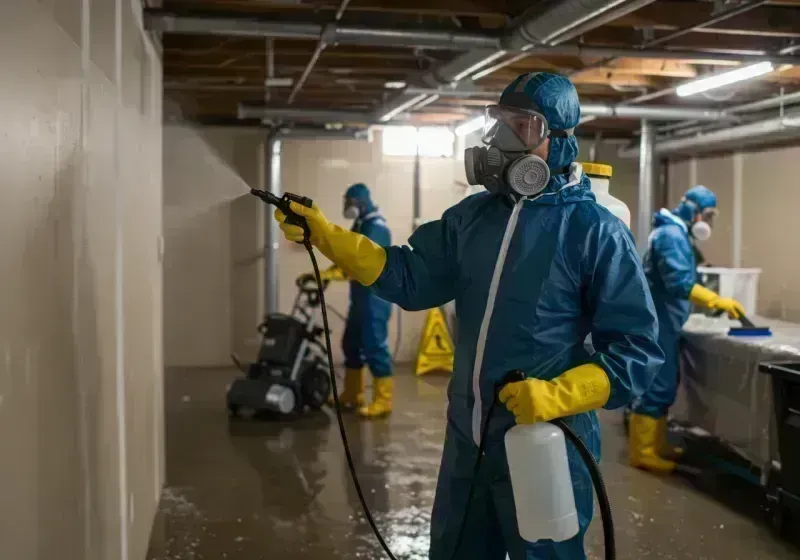 Basement Sanitization and Antimicrobial Treatment process in Franklin County, OH