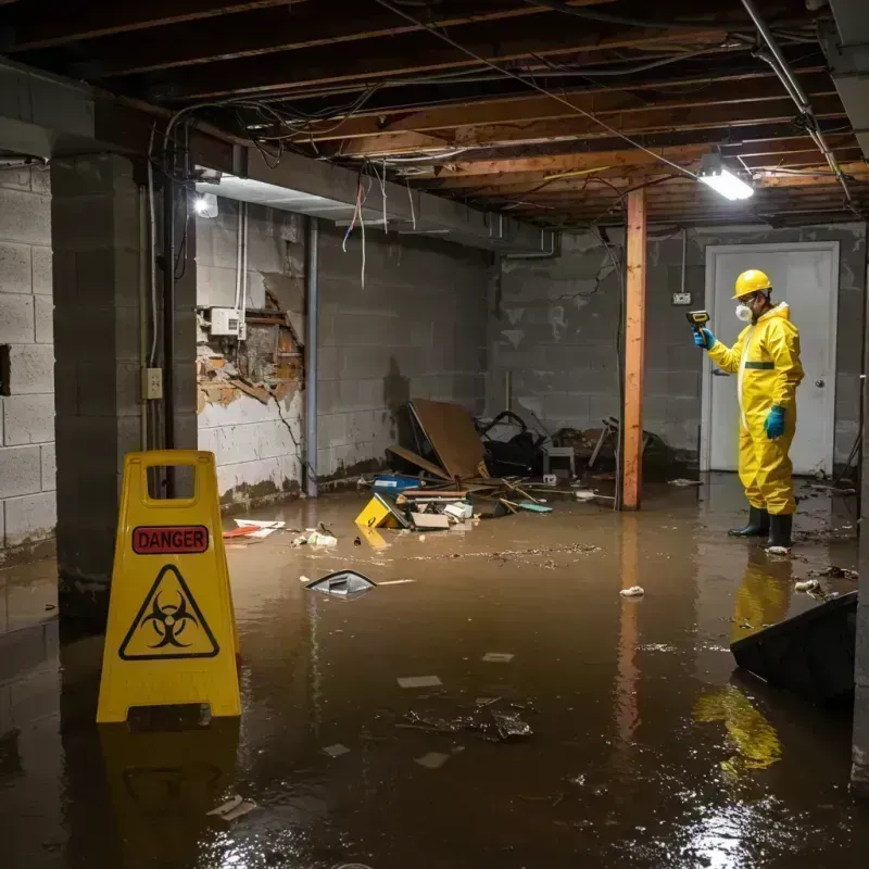 Flooded Basement Electrical Hazard in Franklin County, OH Property